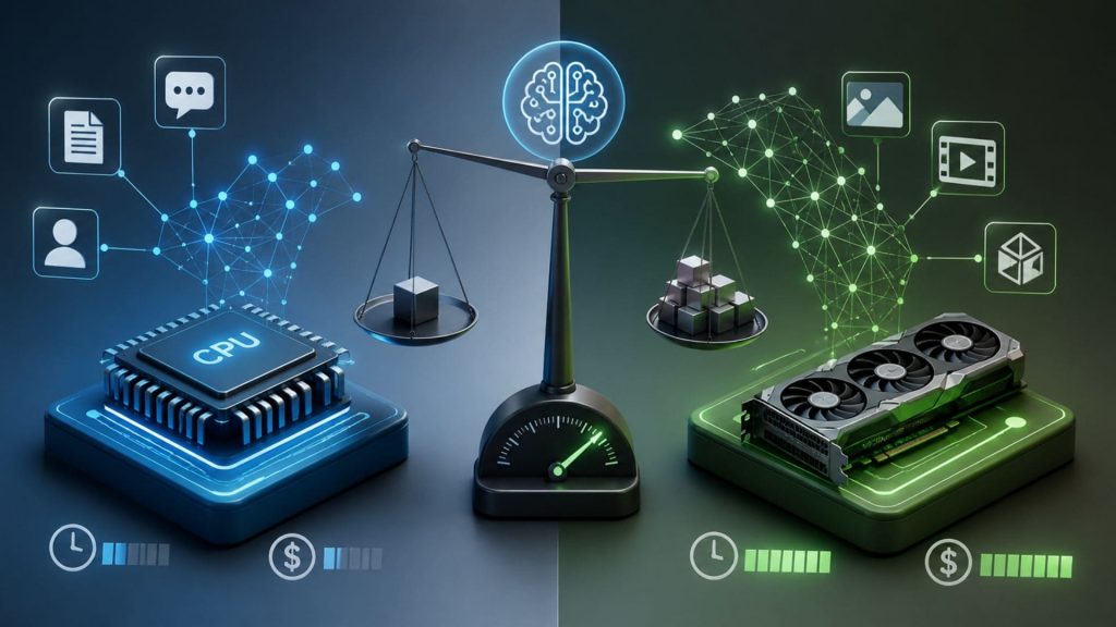 CPU vs GPU for AI inference: balancing performance, cost, and workload complexity 