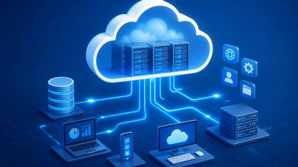 Cloud computing delivers scalable computing resources over the internet on demand, eliminating the need for physical infrastructure 
