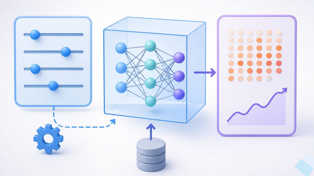 Hyperparameters guide the learning process, while parameters are what the model learns from data 