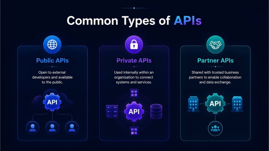 there are 6 common types of API