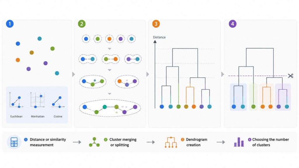 the process of hierarchical clustering work