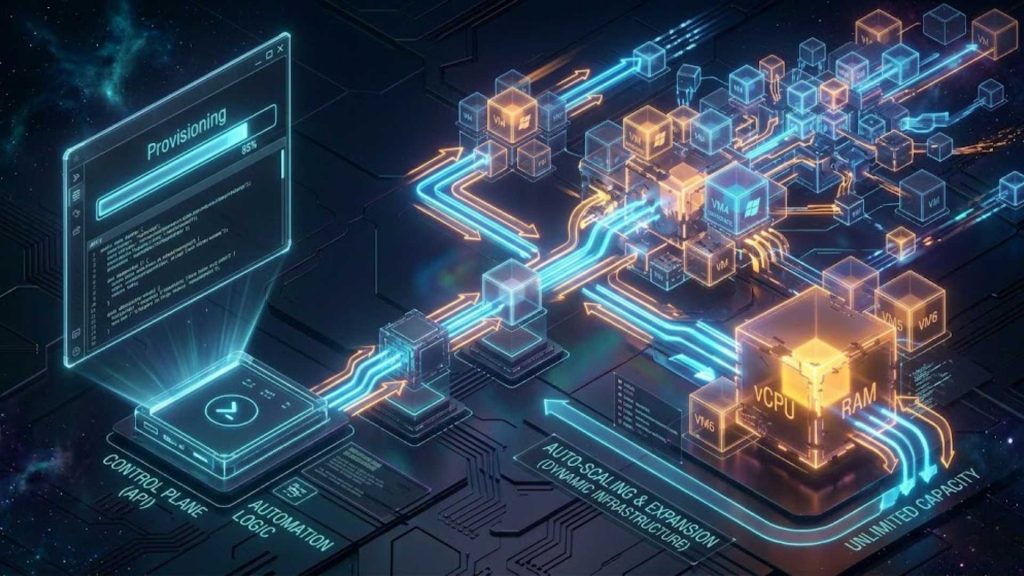 automated vm provisioning and cloud scaling