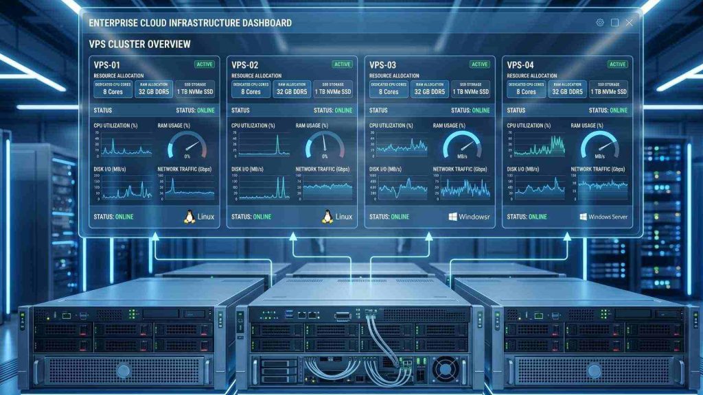 VPS has dedicated CPU and RAM