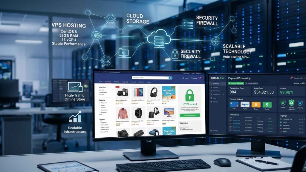 vps can also hosted ecommerce store