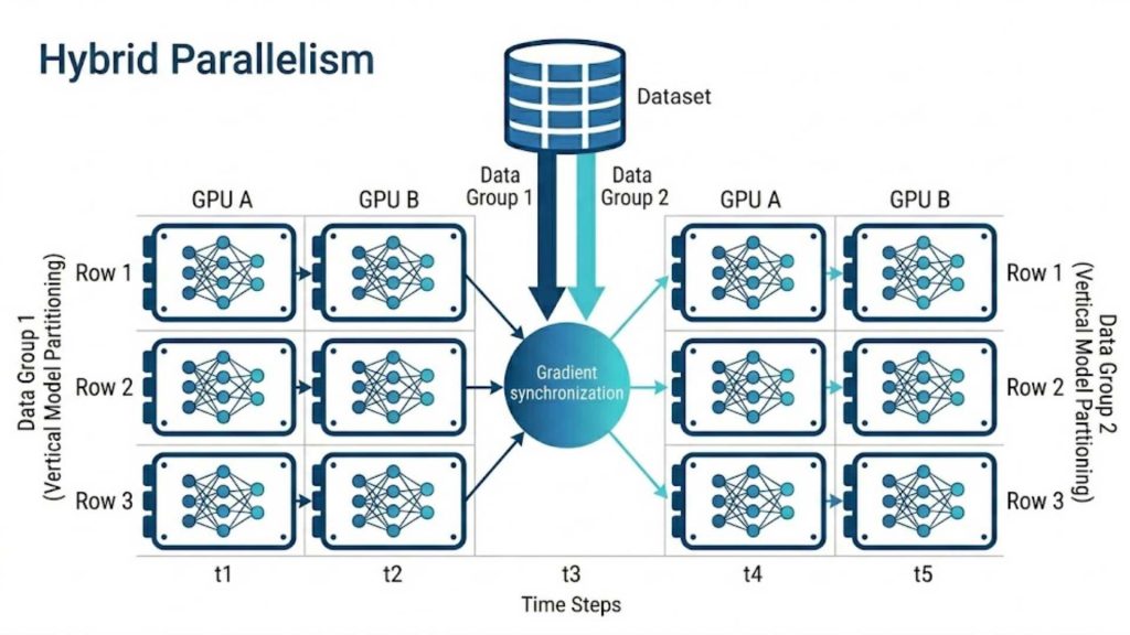 hybrid parallelism matrix cluster layout