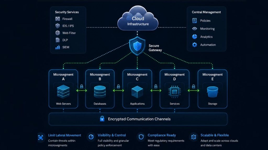 Use microsegmentation in cloud structure 