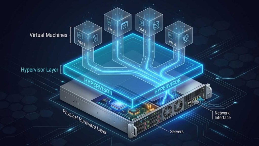 physical servers and hypervisor architecture