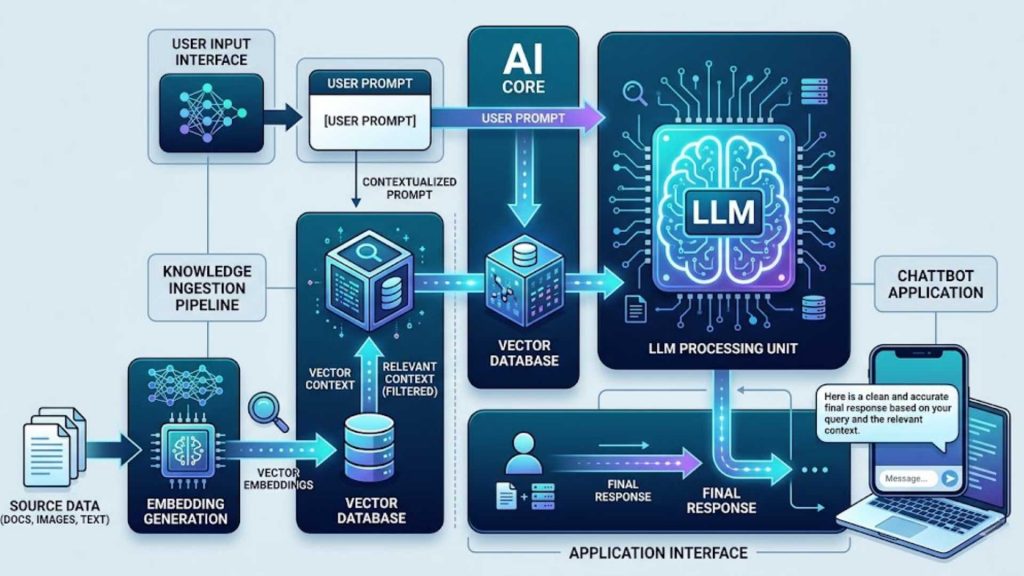 rag architecture with vector database and llm