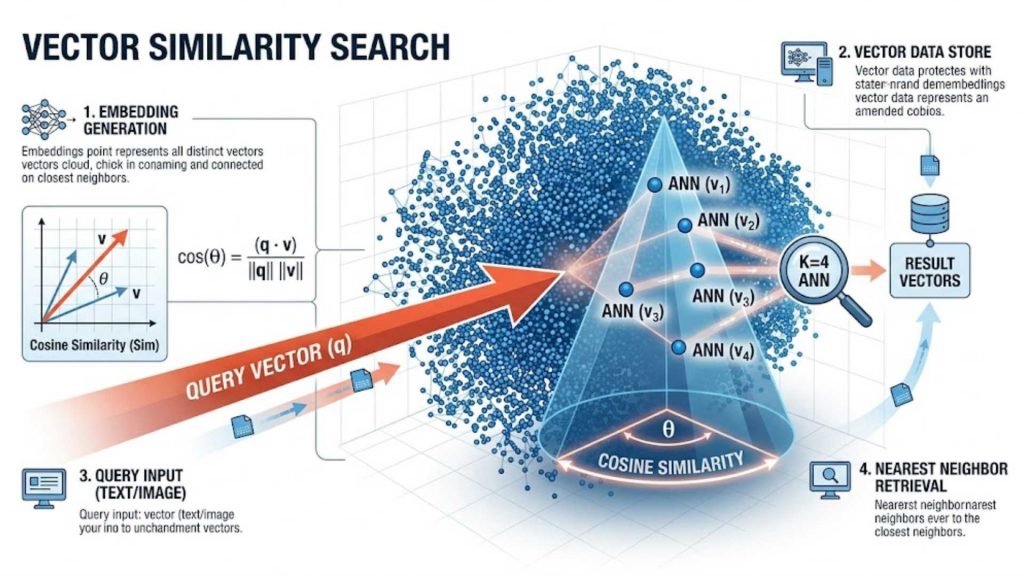 vector similarity search using cosine similarity