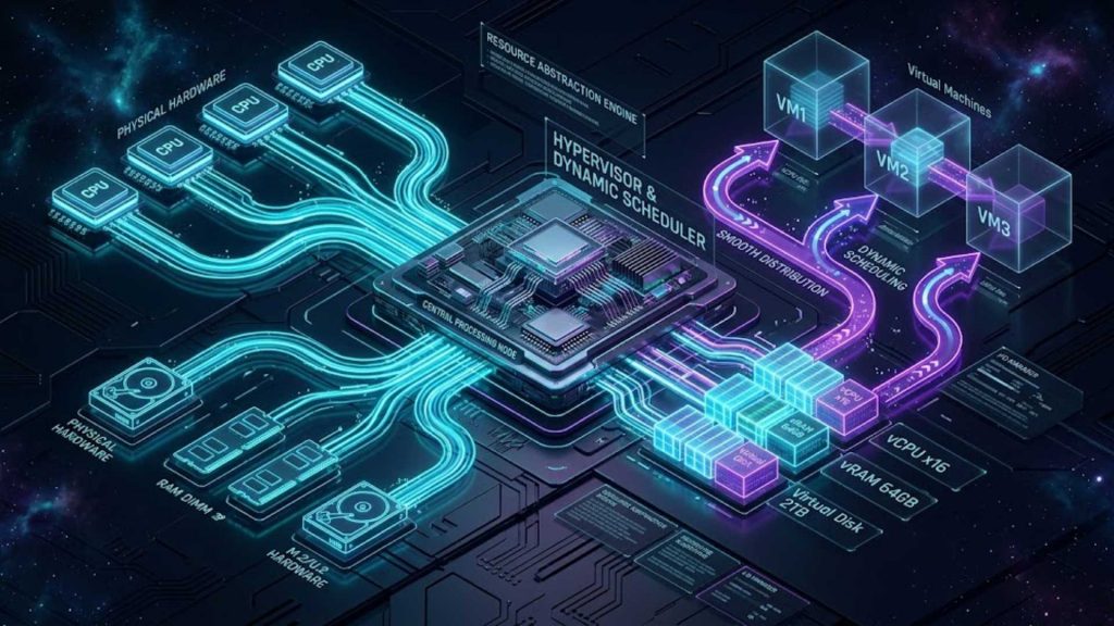 virtualized cpu memory storage allocation