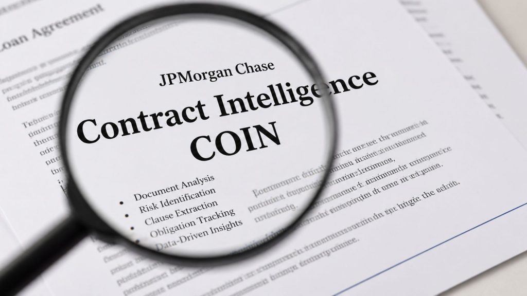 JPMorgan Chase's COIN platform automating contract review to improve efficiency and risk management