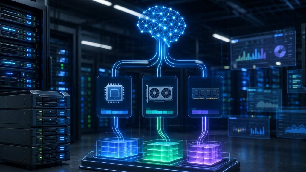 AI dynamically allocating computing resources for optimal performance