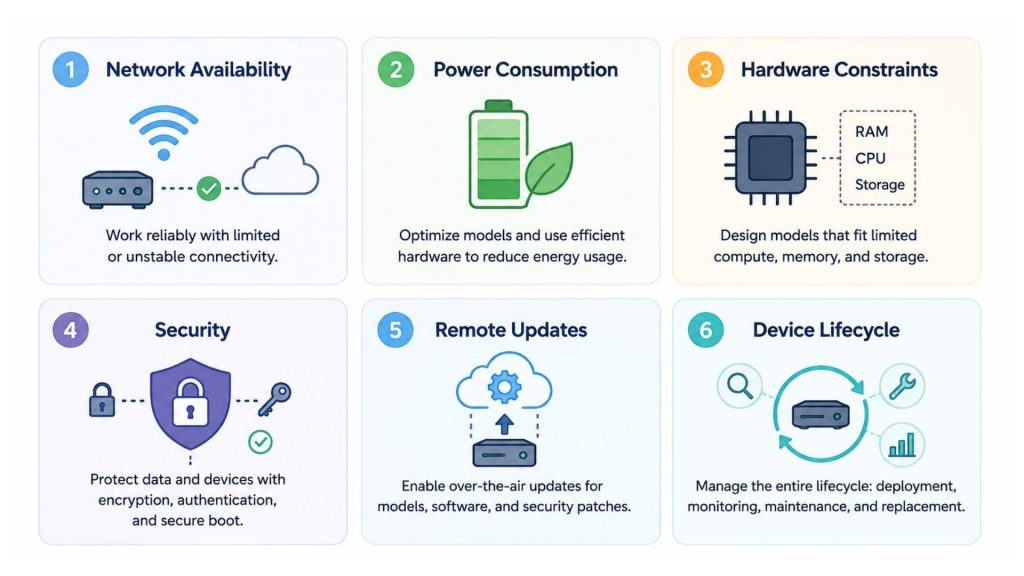 Key technical and operational considerations for edge inference systems
