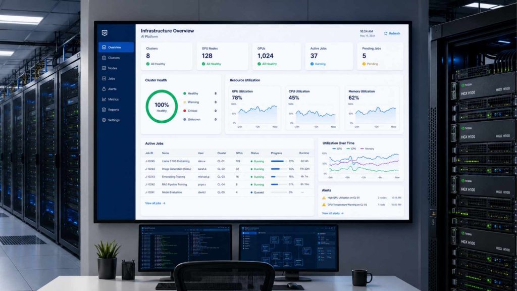 Slurm provides centralized management for AI computing clusters
