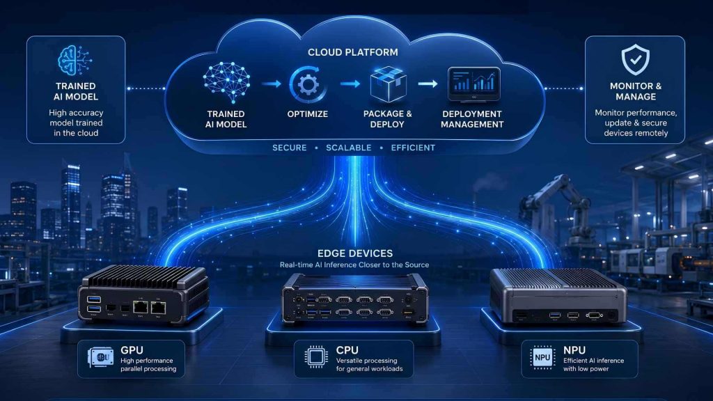 Deploying trained AI models from the cloud to edge devices