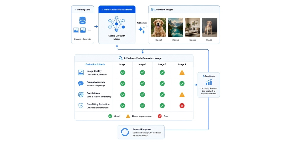 Monitoring image quality during Stable Diffusion fine-tuning training