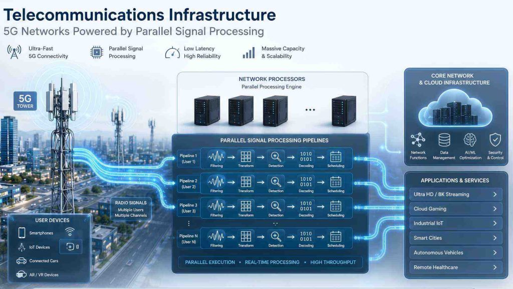 Parallel computing improves real-time signal processing for modern communication networks